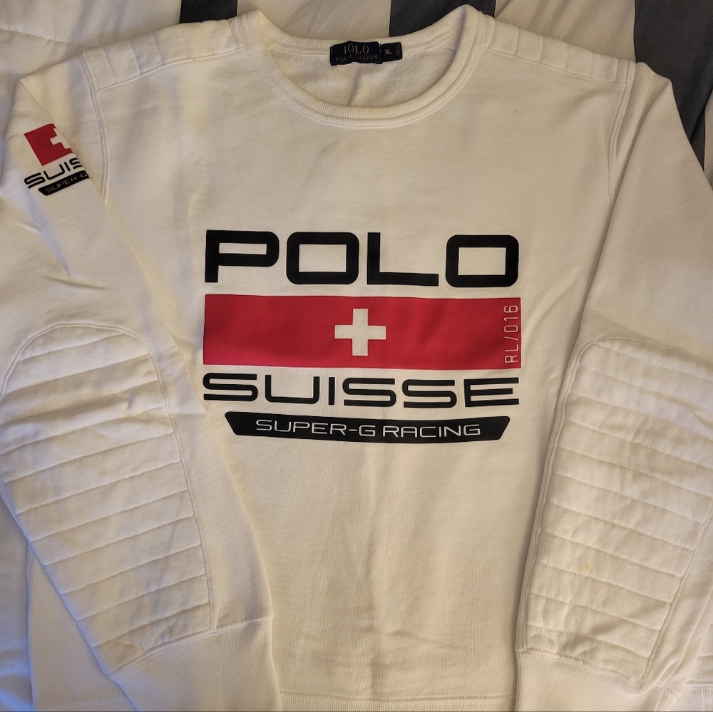 Polo Ralph Lauren Suisse Racing Sweatshirt Size XL.